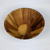 Wood serving bowl, 'Conical Nature' (1 quart) - 1 Quart Serving Bowl in Natural Wood Handmade in Thailand (image 2d) thumbail