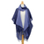 Cotton kimono jacket and scarf set, 'Midnight Blue Mystique' - Midnight Blue Cotton Thai Jacket with Light Blue Scarf Set (image 2d) thumbail