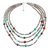 Gemstone beaded necklace, 'Changing Seasons' - Beaded Gem Necklace with Cultured Pearls (image 2e) thumbail