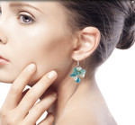 Quartz and cultured pearl earrings, 'Phuket Beach' - Beaded Cultured Pearl and Blue Quartz Earrings