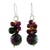 Quartz beaded earrings, 'Luscious Fruit' - Quartz Beaded Earrings with Sterling Silver Hooks thumbail