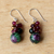 Quartz beaded earrings, 'Luscious Fruit' - Quartz Beaded Earrings with Sterling Silver Hooks (image 2b) thumbail