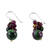 Quartz beaded earrings, 'Luscious Fruit' - Quartz Beaded Earrings with Sterling Silver Hooks (image 2d) thumbail