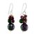 Quartz beaded earrings, 'Luscious Fruit' - Quartz Beaded Earrings with Sterling Silver Hooks (image 2e) thumbail