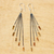 Tourmaline waterfall earrings, 'On the Fringe' - Yellow Tourmaline Waterfall Earrings with Silver Chains (image 2b) thumbail