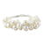 Cultured pearl beaded bracelet, 'Pure Snow' - Bracelet with White Cultured Freshwater Pearls (image 2d) thumbail