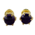 Gold plated amethyst stud earrings, 'Thai Buds' - Gold Plated Amethyst Stud Earrings from Thailand thumbail