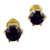 Gold plated amethyst stud earrings, 'Thai Buds' - Gold Plated Amethyst Stud Earrings from Thailand (image 2d) thumbail