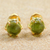 Gold plated peridot stud earrings, 'Thai Buds' - Gold Plated Peridot Stud Earrings from Thailand (image 2b) thumbail