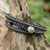 Silver wrap bracelet, 'Karen Rain' - Karen Silver and Leather Wrap Bracelet from Thailand (image 2c) thumbail