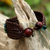 Brass pendant wristband bracelet, 'Siam Fortress' - Brown Brass and Reconstituted Turquoise Wristband Bracelet (image 2c) thumbail