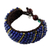Lapis lazuli beaded wristband bracelet, 'Thai Smile' - Lapis Lazuli and Brass Beaded Bracelet from Thailand thumbail