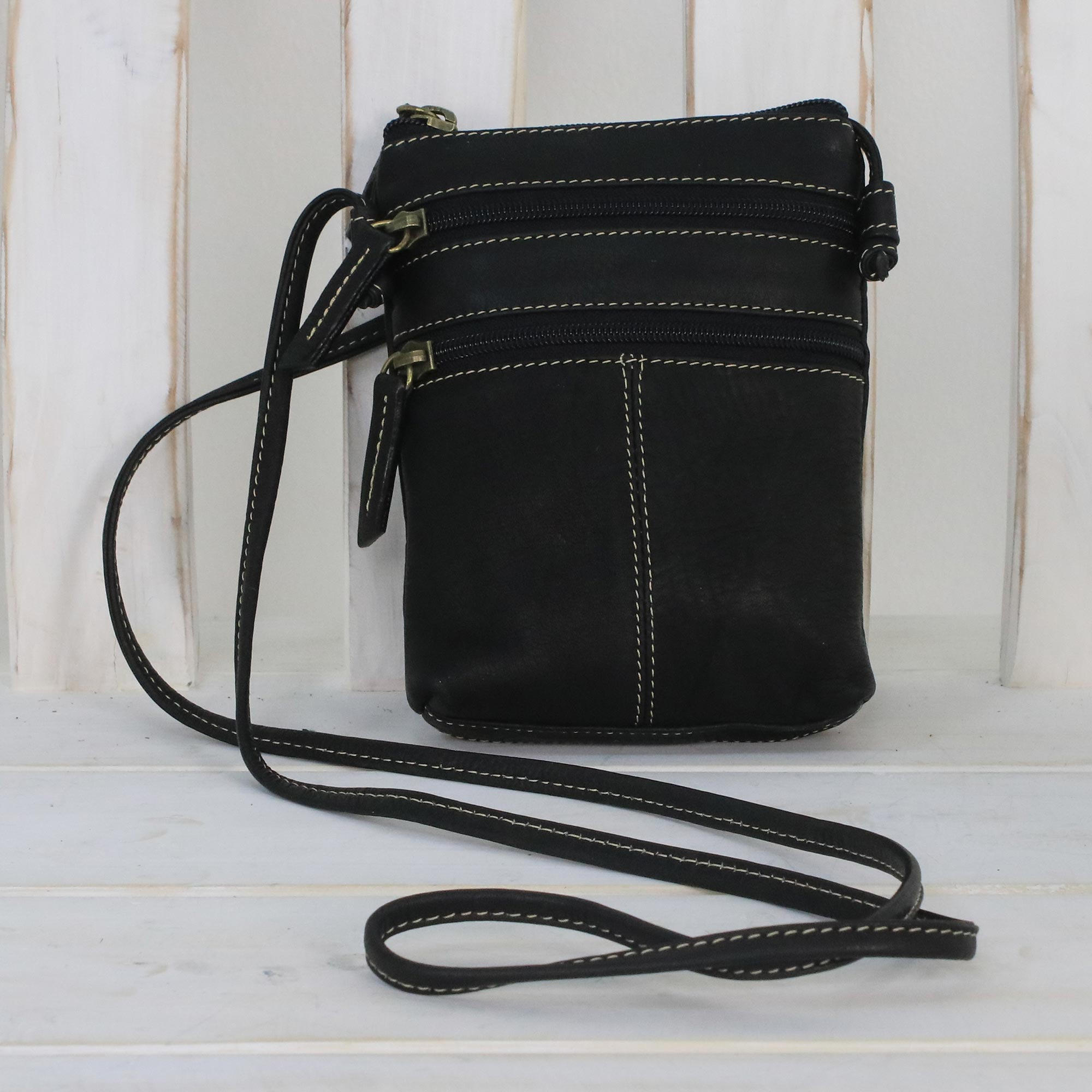 small leather over the shoulder bag