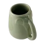 Celadon ceramic mug, 'Morning Elephant in Green' - Ceramic Celadon Elephant Mug in Green from Thailand