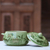 Suppenschüssel aus Celadon-Keramik - Blumen-Suppenschüssel aus Celadon-Keramik mit Deckel aus Thailand