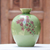 Celadon ceramic vase, 'Round Garden' - Hand Crafted Celadon Ceramic Floral Vase from Thailand