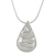 Sterling Silber Anhänger Halskette "Crinkled Drop" - Thailändische moderne Halskette aus Sterlingsilber mit Tropfen-Anhänger