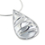 Sterling Silber Anhänger Halskette "Crinkled Drop" - Thailändische moderne Halskette aus Sterlingsilber mit Tropfen-Anhänger