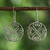 Sterling silver dangle earrings, 'Clovers of Love' - Sterling Silver Spiral Heart Dangle Earrings from Thailand thumbail