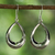 Sterling silver dangle earrings, 'Dewy Sheen' - Sterling Silver Teardrop Dangle Earrings from Thailand (image 2) thumbail