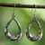 Sterling silver dangle earrings, 'Dewy Sheen' - Sterling Silver Teardrop Dangle Earrings from Thailand (image 2b) thumbail