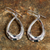 Sterling silver dangle earrings, 'Dewy Sheen' - Sterling Silver Teardrop Dangle Earrings from Thailand (image 2c) thumbail
