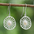 Cultured pearl dangle earrings, 'Moonlight Wheels' - Sterling Silver Cultured Pearl Dangle Earrings from Thailand