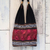Cotton shoulder bag, 'Crimson Wine' - Cotton Thai Style Shoulder Bag in Crimson and Black (image 2c) thumbail