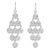 Pendientes colgantes de plata de ley - Aretes en forma de círculo de plata esterlina con diamantes de Tailandia