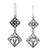Sterling silver filigree dangle earrings, 'Wind in the Trees' - Sterling Silver Square Shaped Filigree Dangle Earrings