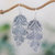 Sterling silver filigree dangle earrings, 'Feathered Leaves' - Sterling Silver Filigree Leaf Dangle Earrings from Thailand (image 2) thumbail