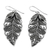 Sterling silver filigree dangle earrings, 'Feathered Leaves' - Sterling Silver Filigree Leaf Dangle Earrings from Thailand (image 2e) thumbail