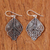 Sterling silver filigree dangle earrings, 'Sleeping Butterflies' - Sterling Silver Thai Filigree Spiral Dangle Earrings