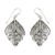 Sterling silver filigree dangle earrings, 'Sleeping Butterflies' - Sterling Silver Thai Filigree Spiral Dangle Earrings