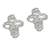 Sterling silver stud earrings, 'Cross Wrap' - Sterling Silver Wrap Cross Stud Earrings Crafted in Thailand