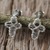Sterling silver stud earrings, 'Cross Wrap' - Sterling Silver Wrap Cross Stud Earrings Crafted in Thailand