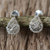 Sterling silver stud earrings, 'Teardrop Wrap' - Sterling Silver Wrap Teardrop Stud Earrings from Thailand (image 2b) thumbail