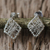 Sterling silver stud earrings, 'Rhombus Wrap' - Wrapped Sterling Silver Stud Earrings Crafted in Thailand