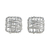 Sterling silver stud earrings, 'Crisscross Square' - Sterling Silver Wrap Square Stud Earrings Made in Thailand (image 2a) thumbail