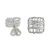 Sterling silver stud earrings, 'Crisscross Square' - Sterling Silver Wrap Square Stud Earrings Made in Thailand (image 2c) thumbail