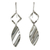 Sterling silver dangle earrings, 'Shimmering Helicopters' - Sleek Handcrafted Sterling Silver Contemporary Thai Earrings