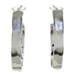 Sterling silver half-hoop earrings, 'Contemporary Woman' - Modern Thai 925 Sterling Silver Half-Hoop Earrings