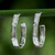 Sterling silver half-hoop earrings, 'Contemporary Woman' - Modern Thai 925 Sterling Silver Half-Hoop Earrings