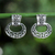 Pendientes colgantes de plata de ley - Elegantes aretes colgantes ovalados de plata esterlina de Tailandia