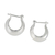 Sterling silver hoop earrings, 'Ornate Touch' - 925 Sterling Silver Shining Hoop Earrings from Thailand thumbail