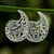Pendientes colgantes de plata de ley - Pendientes colgantes de Paisley elegantes de plata esterlina de Tailandia