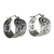 Sterling silver hoop earrings, 'Hanging Jasmine' - 925 Sterling Silver Floral Hoop Earrings from Thailand (image 2d) thumbail