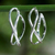 Sterling silver half-hoop earrings, 'Dancing Shine' - Sterling Silver Twisting Half-Hoop Earrings from Thailand (image 2b) thumbail