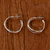 Sterling silver half-hoop earrings, 'Dancing Shine' - Sterling Silver Twisting Half-Hoop Earrings from Thailand (image 2c) thumbail