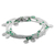 Onyx wrap bracelet, 'Rain Charms in Green' - 925 Sterling Silver Plated Green Onyx Bracelet from Thailand (image 2d) thumbail